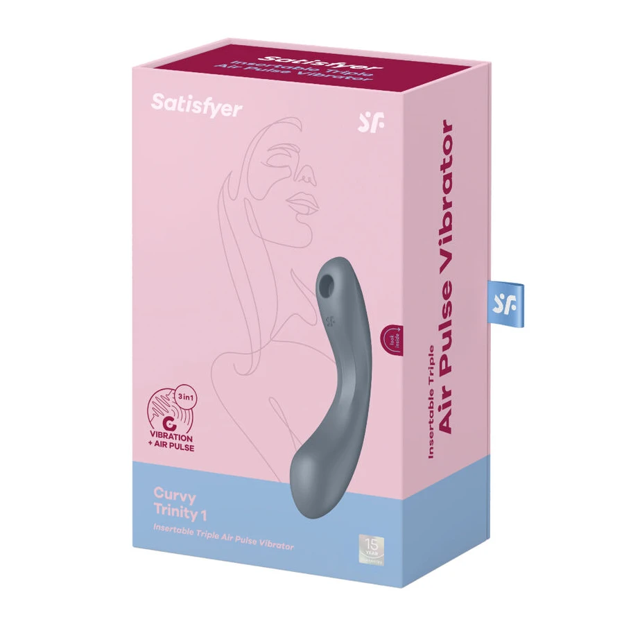 SATISFYER - CURVE TRINITY 1 AIR PULSE VIBRAZIONE GRIGIO